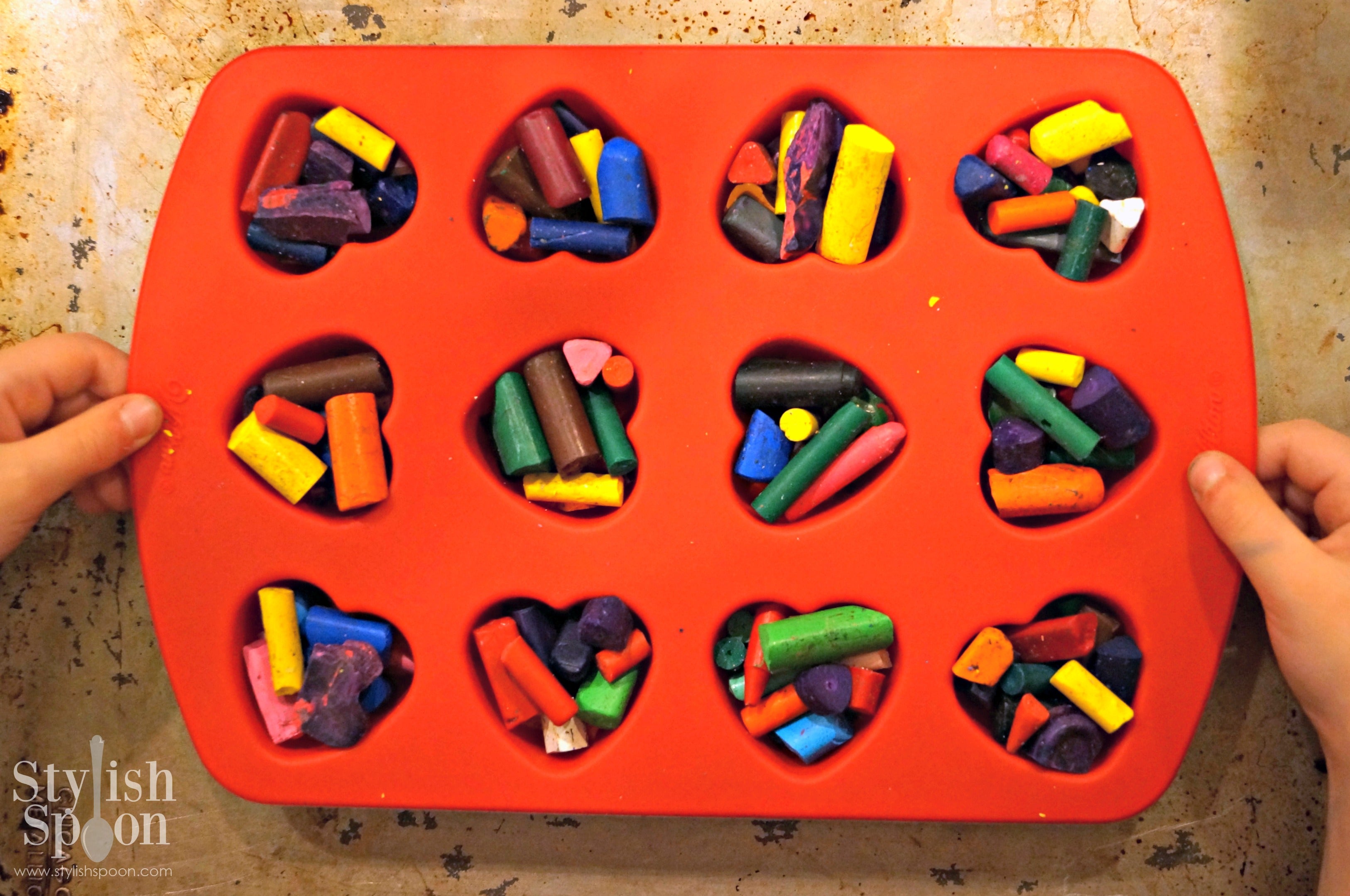 Heart Shaped Crayons :: Homemade Valentines for Kids