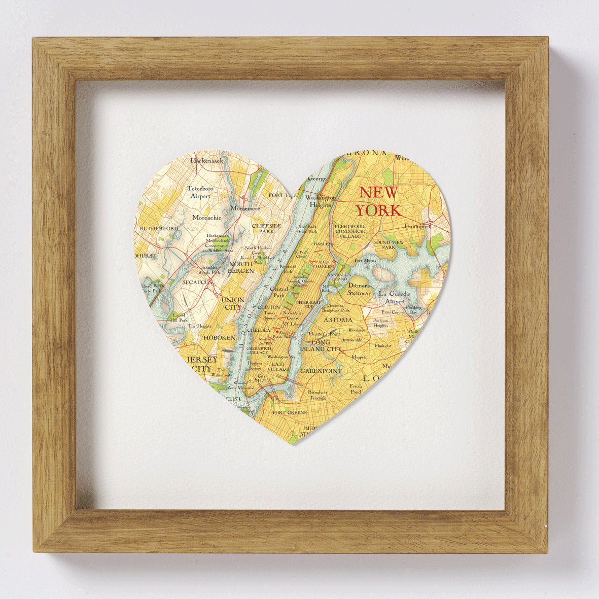 DIY heart map art thoughtful valentine's day gift ideas
