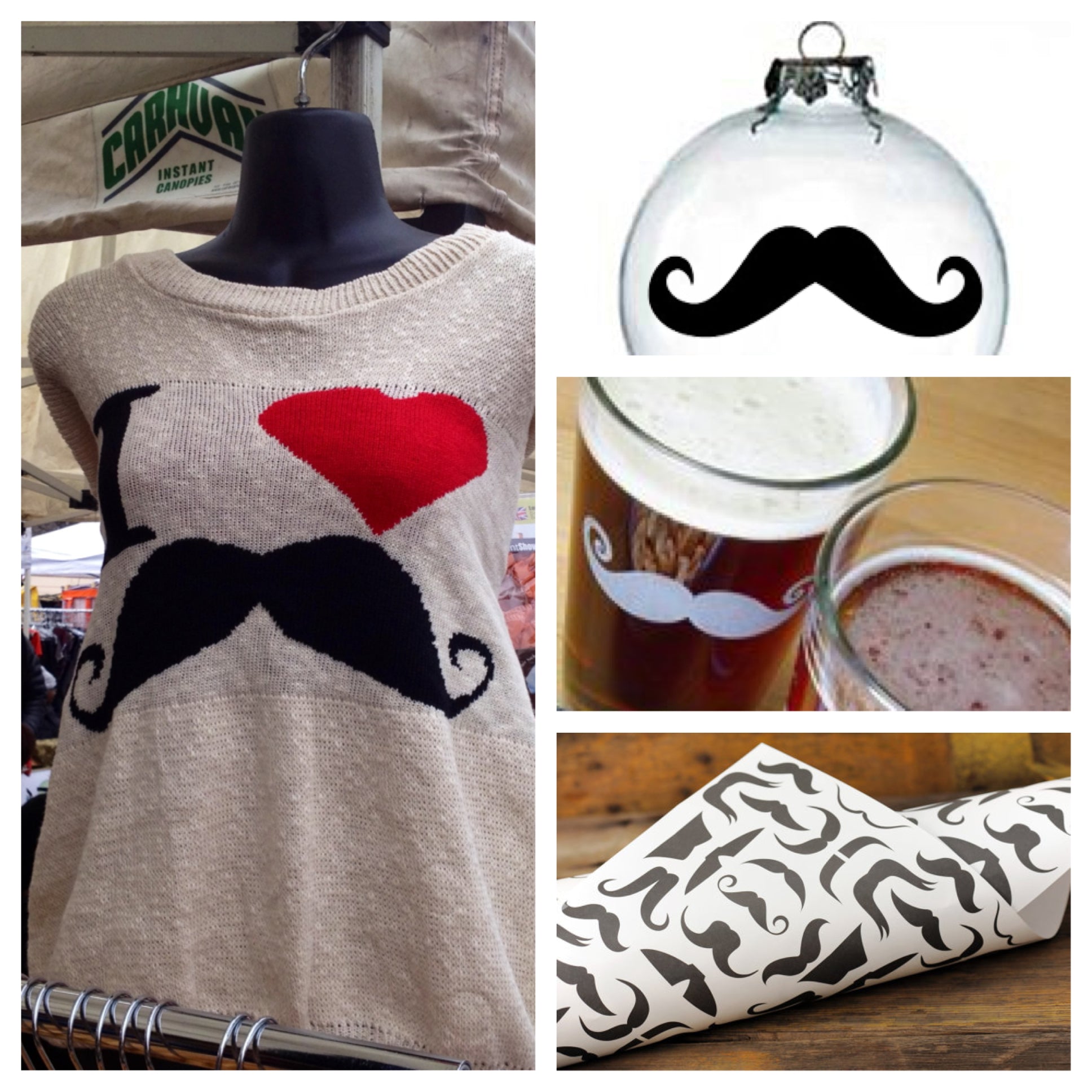 Friday Find :: Hipster Mustache Holiday Gifts
